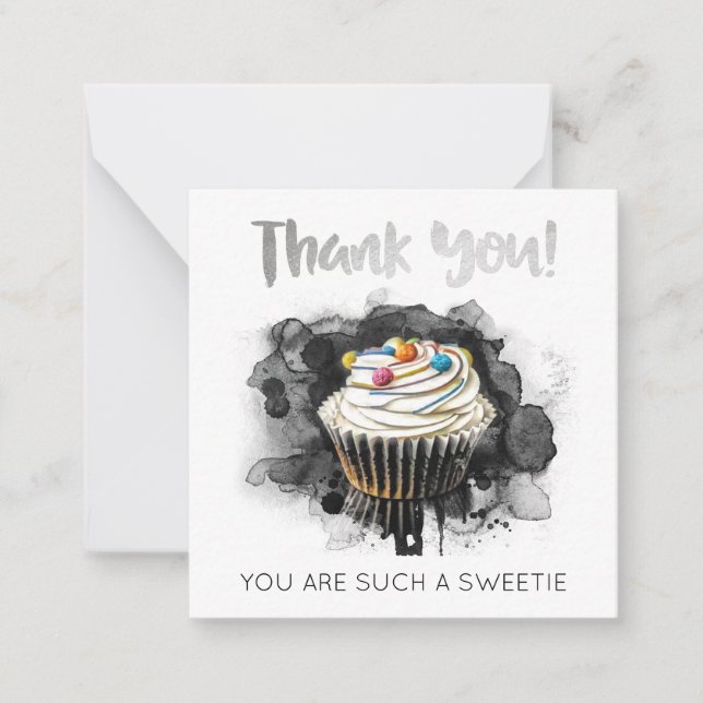 *~ AP62 DANKE YOU Kindness Mini Note Card Mitteilungskarte (Vorderseite)