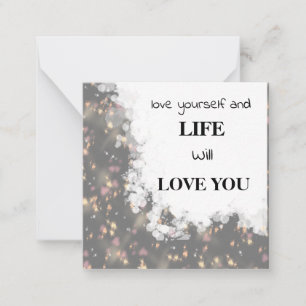 *~ AP62 Kindness LIEBE SELF Note Card Inspiriert Mitteilungskarte