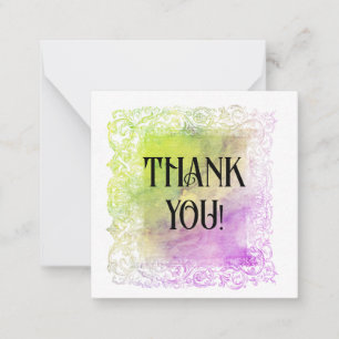 *~* AP62 Ombre Pastel DANK IHNEN flache Note Card Mitteilungskarte