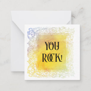 *~* AP62 YOU ROCK Ermutigung Flat Note Card Mitteilungskarte