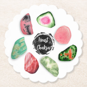 *~* AP64 Wasser Herz Chakra Papier Untersetzer Emo