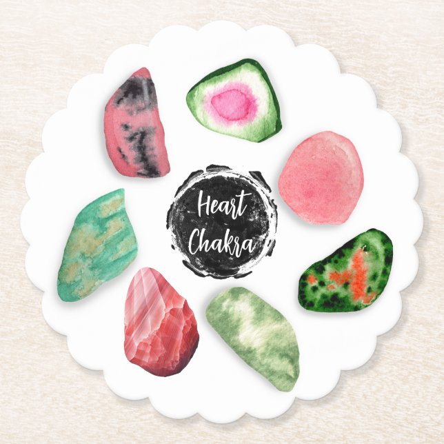 *~* AP64 Wasser Herz Chakra Papier Untersetzer Emo (Vorderseite)