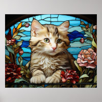 *~* AP68 5:4 Katze Feline Kitty Kitten Festglas
