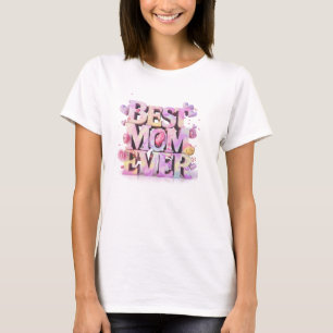 *~* AP72 Whimsical Mother Day Hearts Blume 3-D T-Shirt