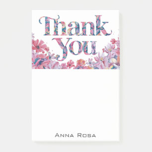 *~* AP85 Blume der Dankeschön-Manifestation Rosa Post-it Klebezettel