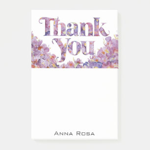 *~* AP85 Blume Vielen Dank Dankeschön zum Manifest Post-it Klebezettel