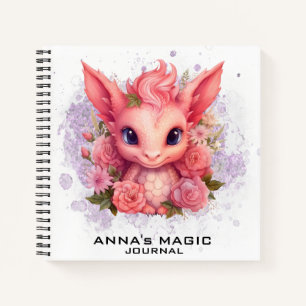 *~* AP85 Blumengesetz Attraction Niedlich Baby Dra Notizbuch