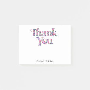 *~* AP85 Floral Dankbarkeit Manifest Vielen Dank Post-it Klebezettel