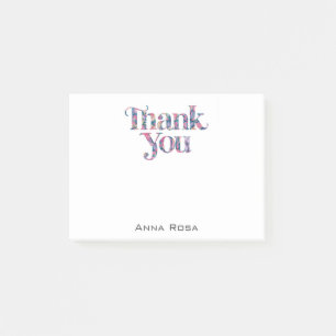 *~* AP85 Floral + Vielen Dank Dankeschön Manifest Post-it Klebezettel