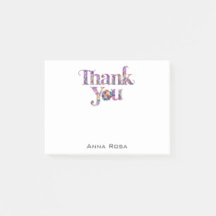 *~* AP85 Floral Vielen Dank - Dankeschön Manifest Post-it Klebezettel