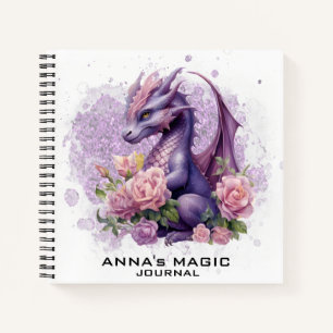 *~* AP85 Gesetz Attraction Niedlich Baby Dragon Fl Notizbuch