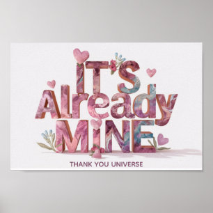 *~* AP85 Gesetz der anziehenden Manifestationstheo Poster