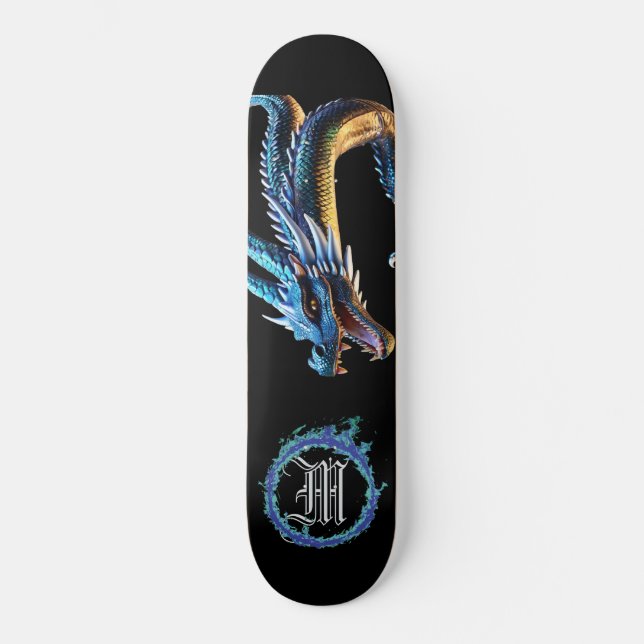 *~* AP88 Elemental Metallic Dragon Mouth Blue Skateboard (Vorderseite)