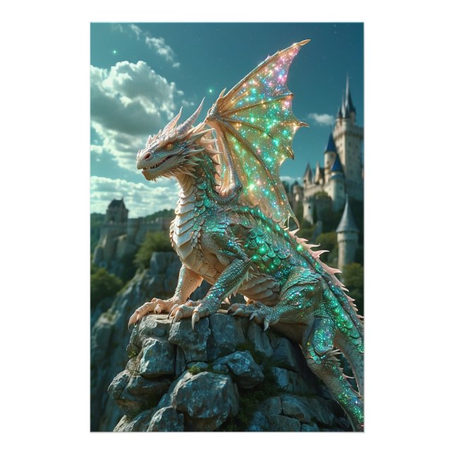 *~* AP88 Fantasy Creature Dragon Wall Artwork 25 Fotodruck (Vorne)