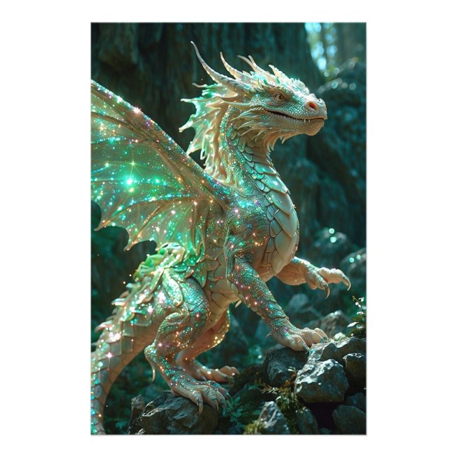 *~* AP88 Fiery Fantasy Dragon Wall Artwork 12 Fotodruck (Vorne)