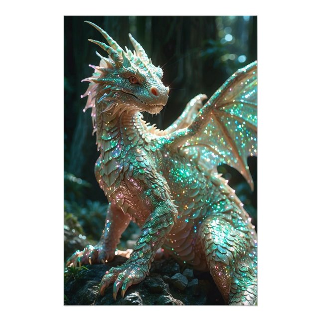 *~* AP88 Magisches Fantasy Dragon Wall Artwork 4 Fotodruck (Vorne)