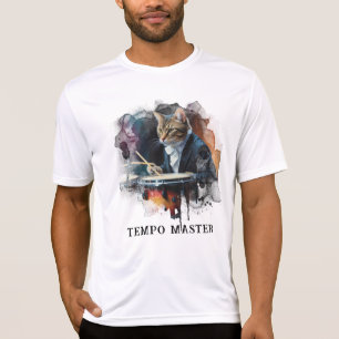 *~* AP91 Schlagzeuger Cool Cat DRUMMER SMOKING T-Shirt