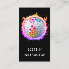 *~*  AP94 QR Flames Fire Rainbow  Bold Golf Ball  Visitenkarte