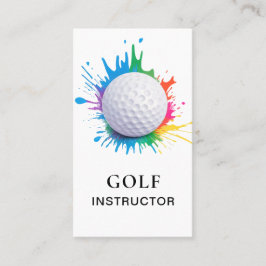 *~* AP94 QR Regenbogen-Splash-Golfball Visitenkarte