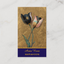 *~* AP98 Elegante Blume Gold 1 Vintage QR