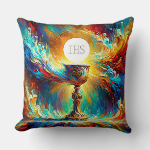 AP Communion Host und Chalice Expressionist Effect Kissen