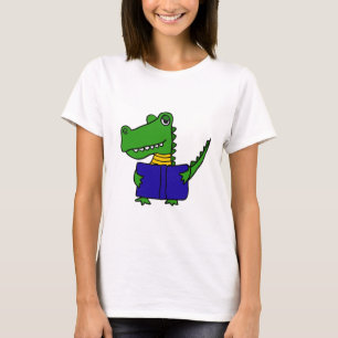 AP, lustiger Alligator, der ein Buch liest T-Shirt