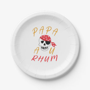 apa Au Rhum Drinker Funny Spaß Pappteller