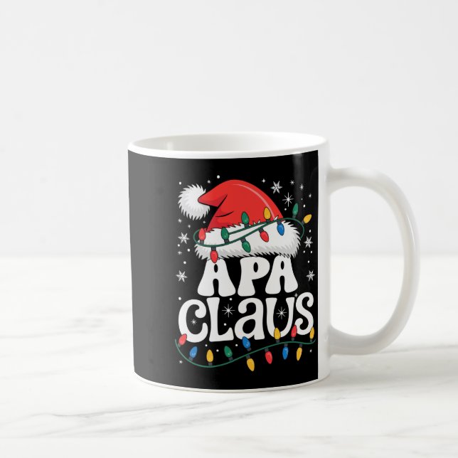 Apa Claus Funny Xmas Christmas Grandma Holiday Sty Kaffeetasse (Rechts)