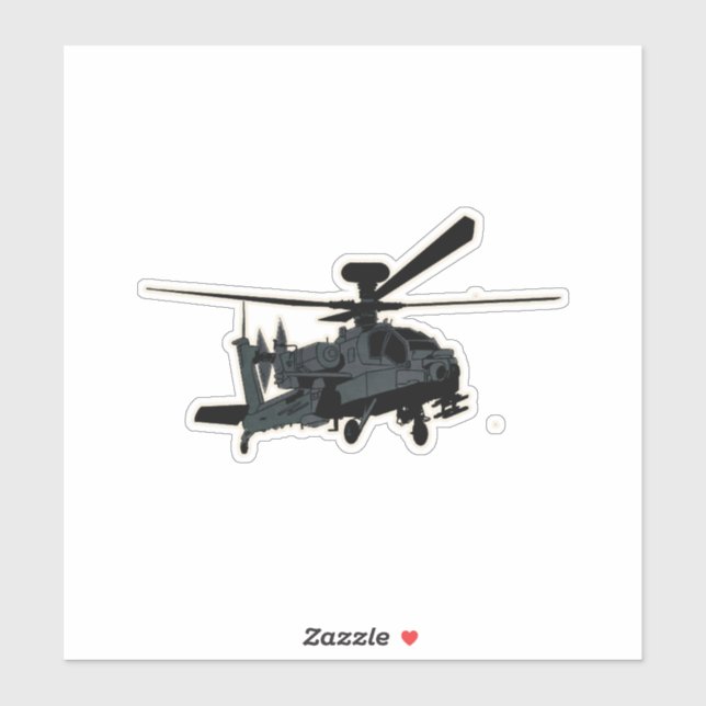 Apache, AH-64, Angriffshubschrauber Aufkleber (Blatt)