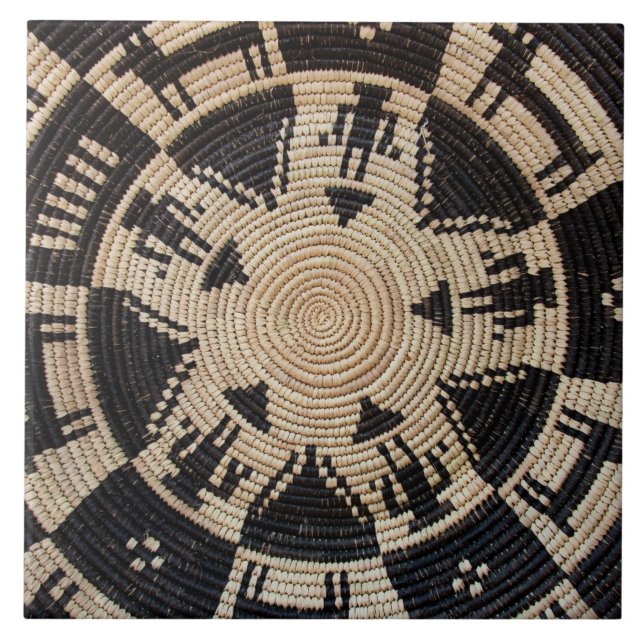 Apache Basket Weaving Art Fliese (Vorderseite)