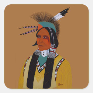 Apache Ben Quadratischer Aufkleber