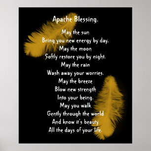 Apache Blessing goldene Feder Poster