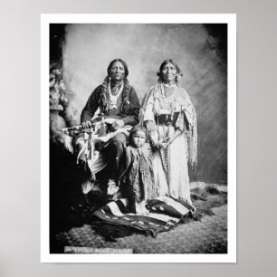 Apache Chief Antonio Maria with his family, 1897 ( Poster