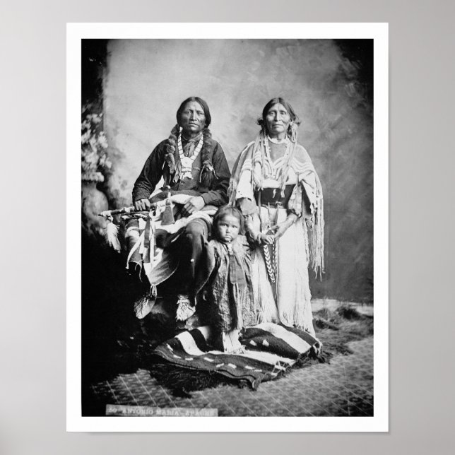 Apache Chief Antonio Maria with his family 1897 ( Poster (Vorne)