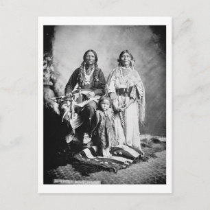 Apache Chief Antonio Maria with his family 1897 ( Postkarte