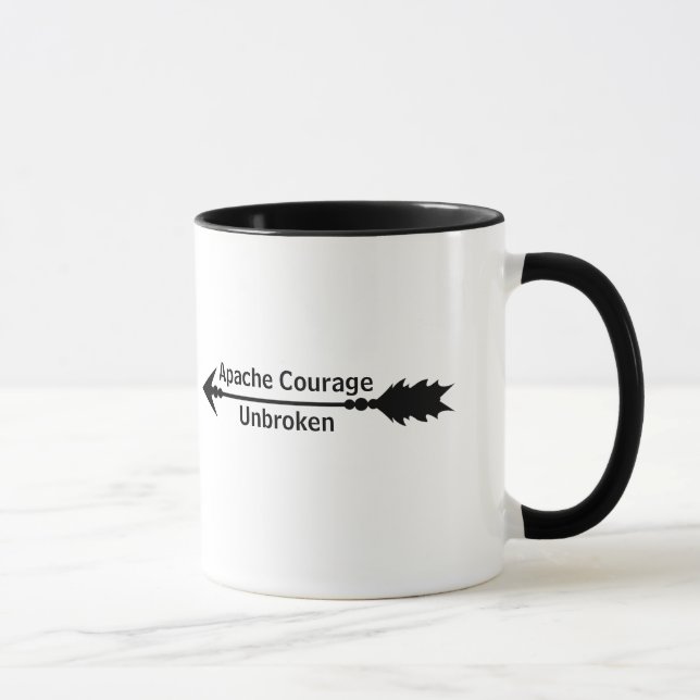 Apache Course Ungebrochene Arrow-Kaffee-Tasse Tasse (Rechts)