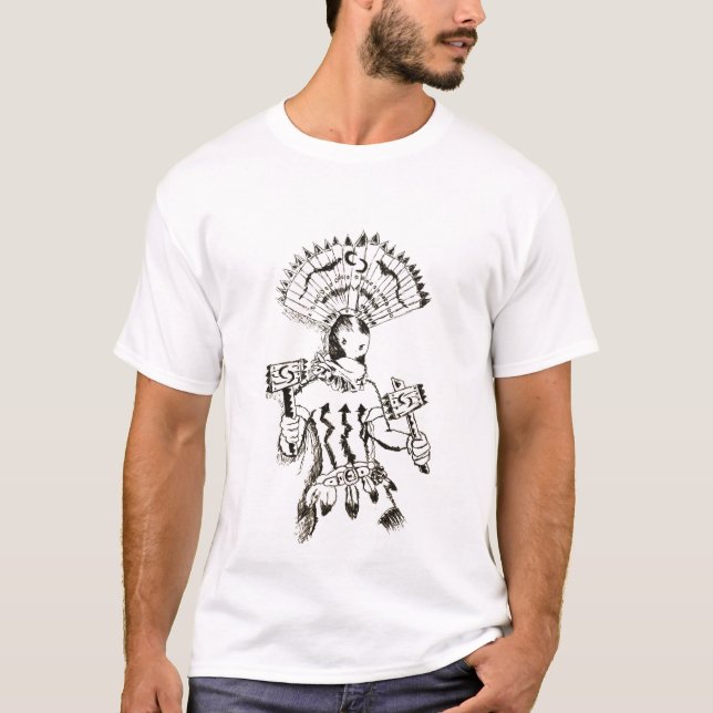 Apache Crown Dancer Sketch T-Shirt (Vorderseite)