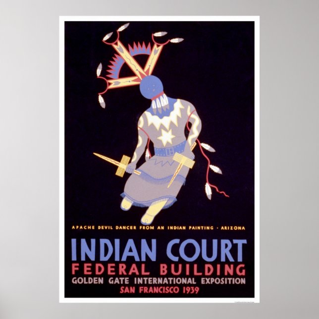 Apache Devil Dancer 1939 WPA Poster (Vorne)