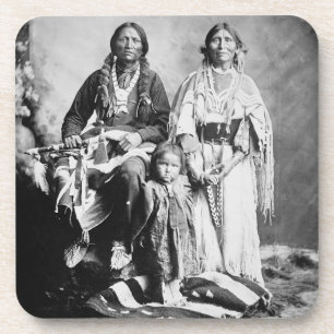 Apache HauptAntonio Maria mit seiner Familie, 1897 Getränkeuntersetzer