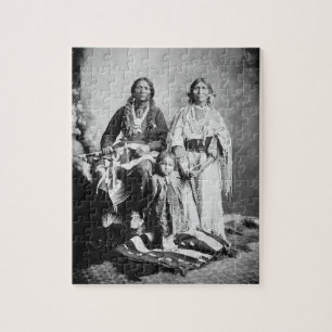 Apache HauptAntonio Maria mit seiner Familie, 1897 Puzzle