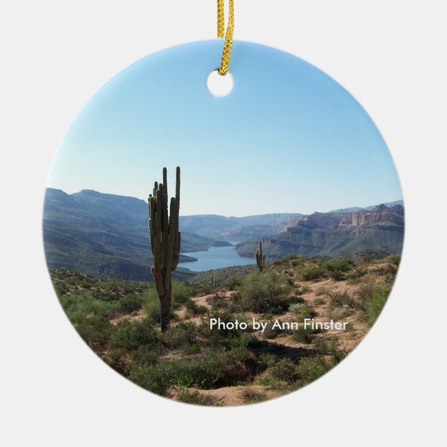 Apache-HinterSaguaro Keramikornament (Vorne)