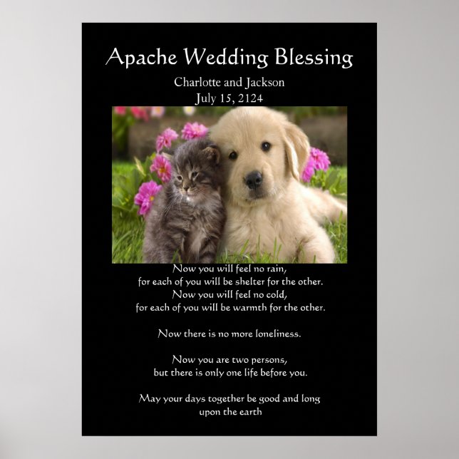 Apache Hochzeit segnen Haustiere in Liebe Poster (Vorne)