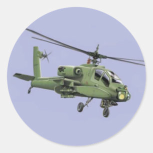 Apache-Hubschrauberaufkleber Runder Aufkleber