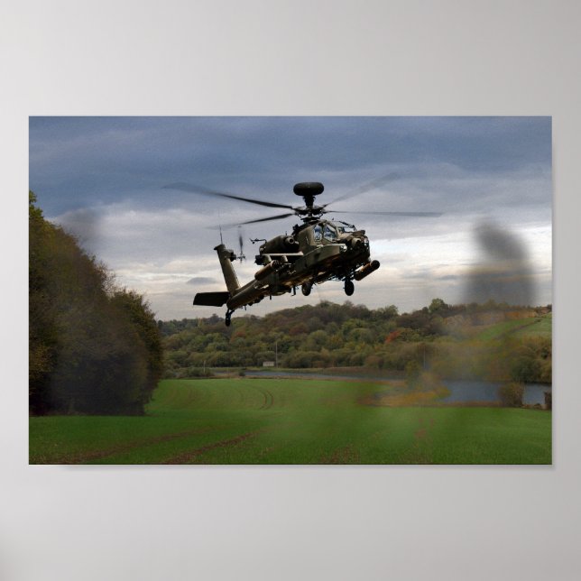 Apache im Feld Poster (Vorne)