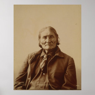 Apache Indian Leader Geronimo von Adolph F. Muhr Poster