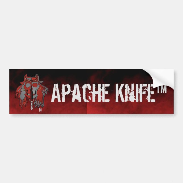 Apache Kinfe ®️ ™️ 🇺 🇸 Autoaufkleber (Vorne)