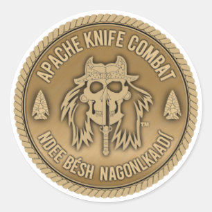 Apache Knife Combat Classic Round Sticker