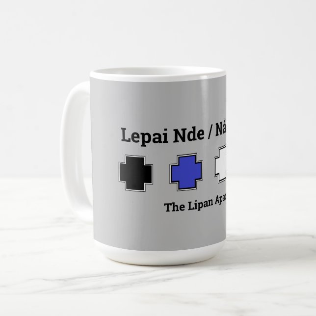 Apache Knife® Lipan Apache T - Shirt Kaffeetasse (Vorderseite Links)