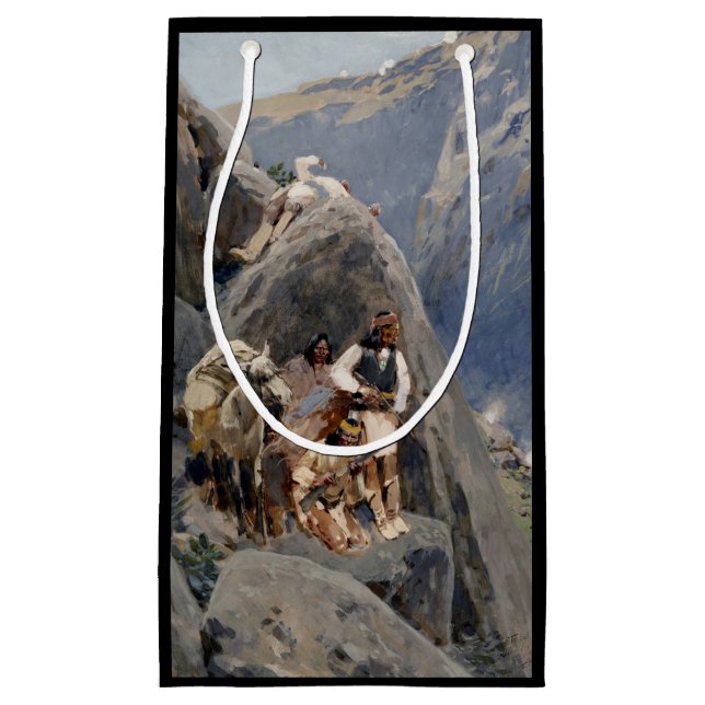 Apache-Krieger: Hinterhalt in der amerikanischen K Kleine Geschenktüte (Vorderseite)