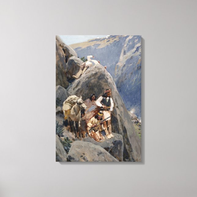 Apache-Krieger: Hinterhalt in der amerikanischen K Leinwanddruck (Vorderseite)